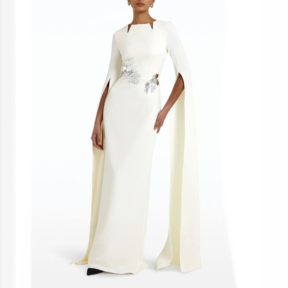 ❌SOLD❌ SAFIYAA US12 Talin Embroidered Ivory Long Dress - Picture 4 of 11